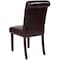 Flash Furniture Midcentury Parsons Chair, Brown Back, 18.5 W 27-1/2" L 39.75 H, Leather Seat BT-P-BRN-LEA-GG - alternate 10
